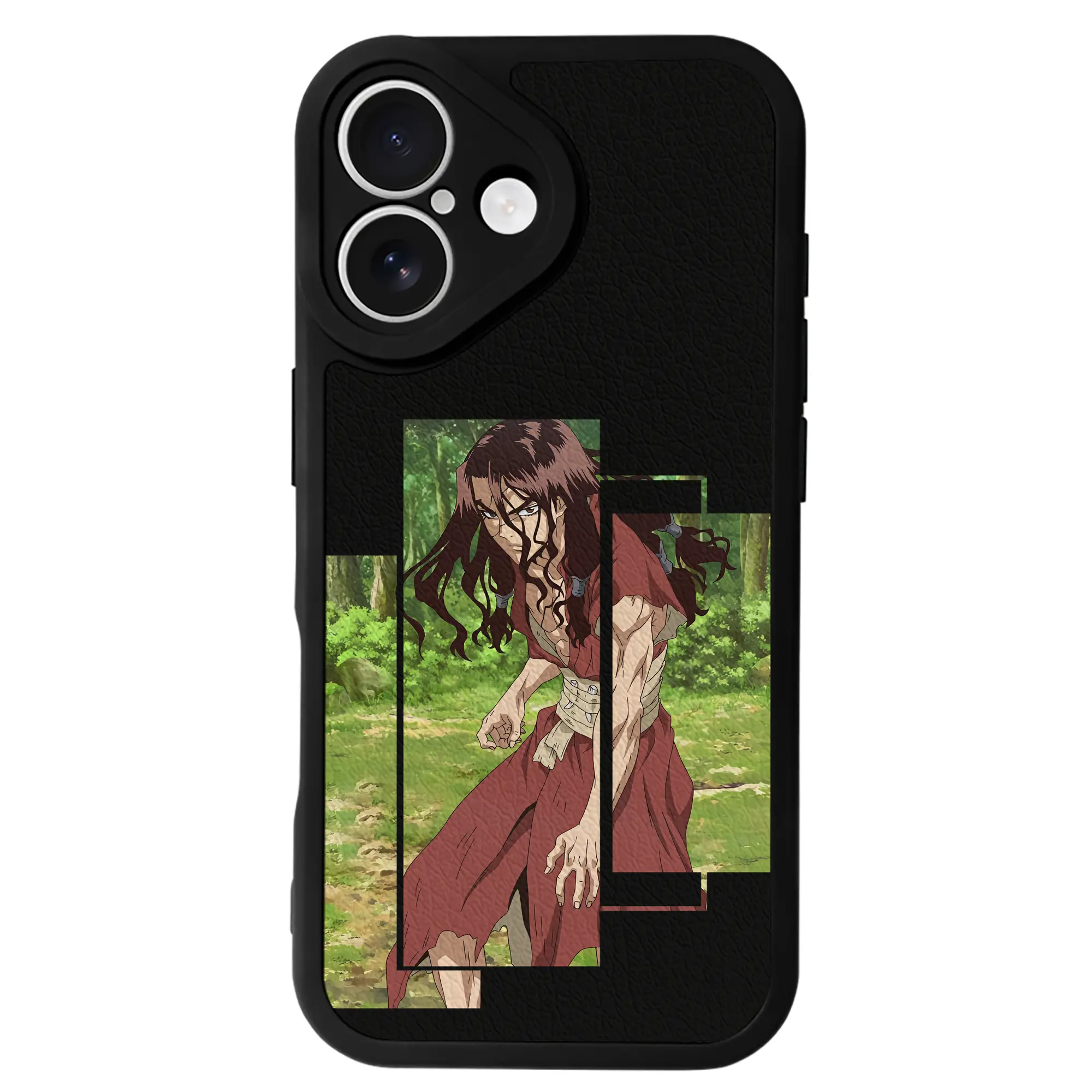 ドクターストーン グッズ,司 - IPhone 16シリーズ対応 ・ シリコンスマホケース ・ レザー調 ・ 高精度フィット ・ 耐衝撃 ・ ワイヤレス充電対応 ・ 精密カット